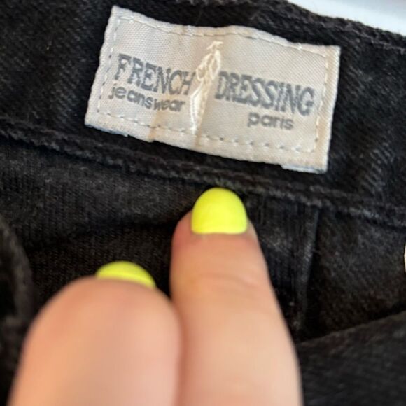 90s vintage French Dressing black high waisted denim shorts - Picture 9 of 11